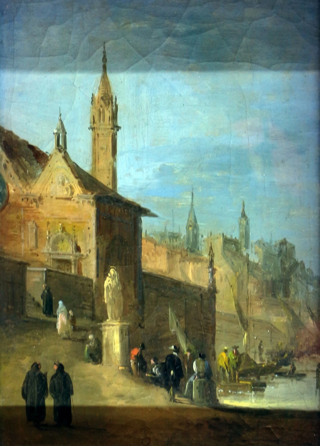 Scena di porto con frati, 1825 - 30 ca., Fondazione Cavallini Sgarbi